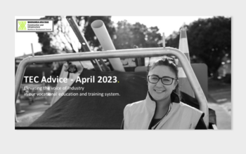 Waihanga Ara Rau TEC Advice April 2023 publication