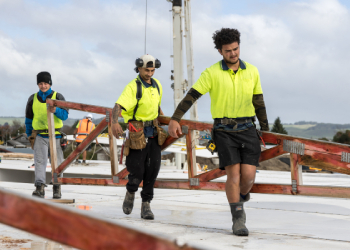 Construction workers in hi-vis