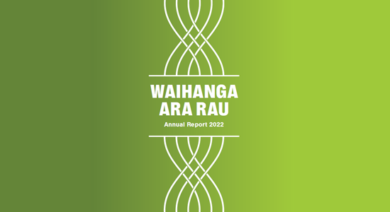 Cover of Waihanga Ara Rau Annual Report 2022